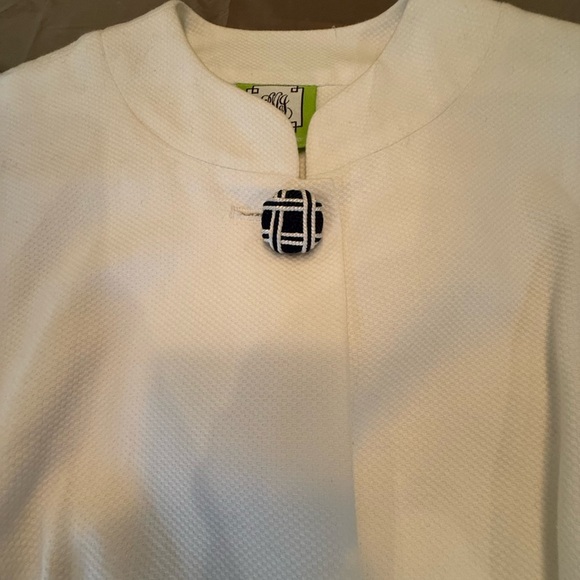 NWOT Elizabeth McKay White Cropped Poplin Jacket Size 2/XS MSRP $225 - Picture 6 of 9